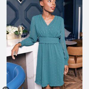 NWT Gal Meets Glam Green Everly Fit & Flare Dress US Size 2